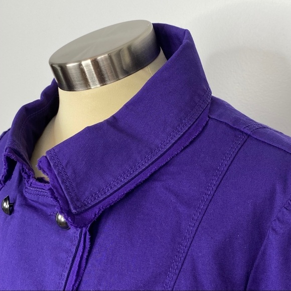 LOFT Purple Military Jacket - Picture 4 of 9